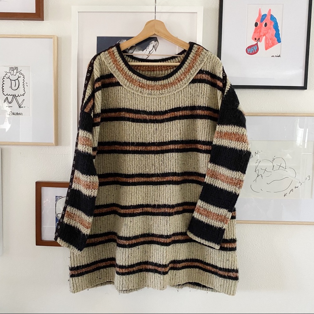 Free People Sid Striped Tunic Sweater